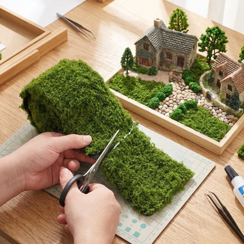 Terrarium Moss Art - แผ่นมอสเทียม, ผ้าปูโต๊ะมอสเทียมสำหรับตกแต่งงานแต่งงาน, ของตกแต่งกลางโต๊ะ, งานฝีมือสวนเทพนิยาย, ตกแต่งผนังหญ้าเทียมในร่ม
