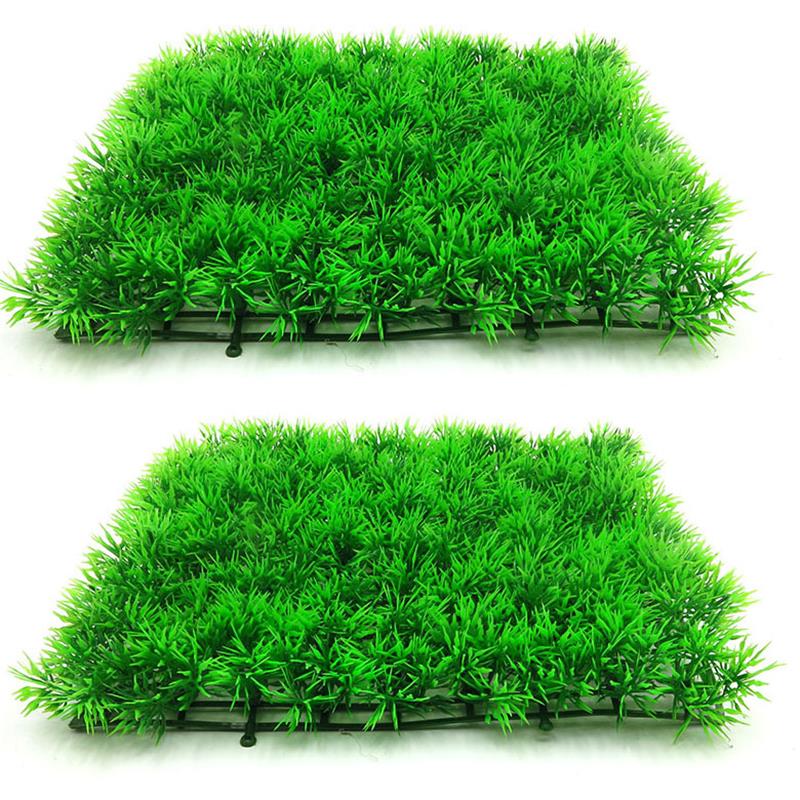 Terrarium Moss Art - สีเขียวประดิษฐ์หญ้าสนามหญ้าสนามหญ้าน้ํา Aquarium Fish TANK Decor ปลอม