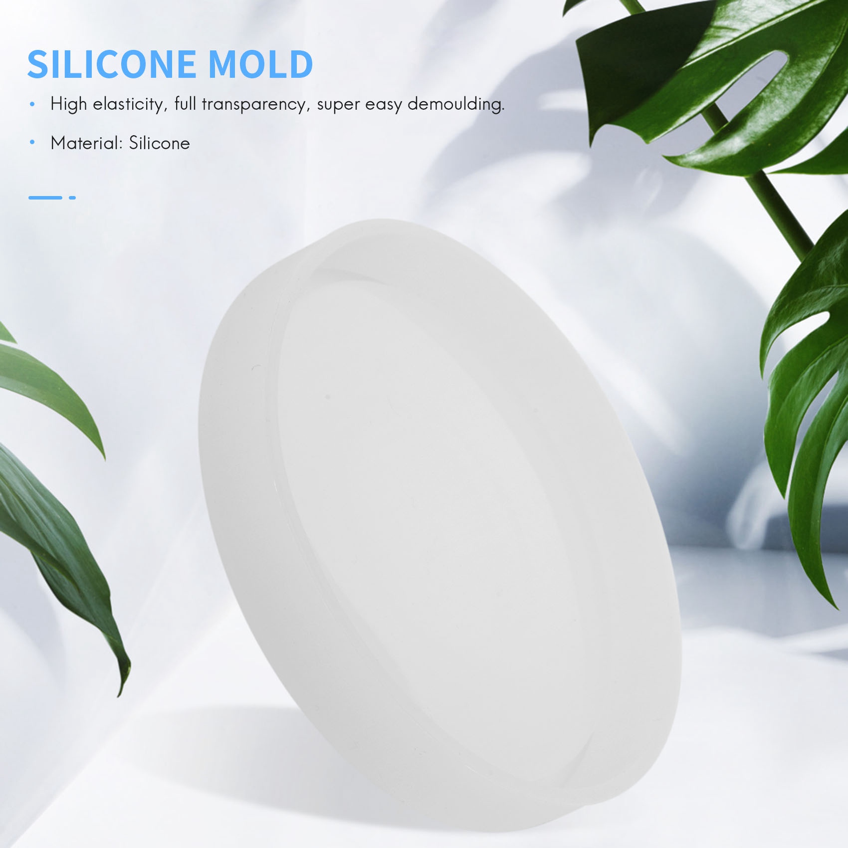 Coaster Mold Round - แม่พิมพ์ซิลิโคนทรงกลมขนาดใหญ่สำหรับทำที่รองแก้ว DIY จำนวน 4 ชิ้น ขนาดเส้นผ่านศูนย์กลาง