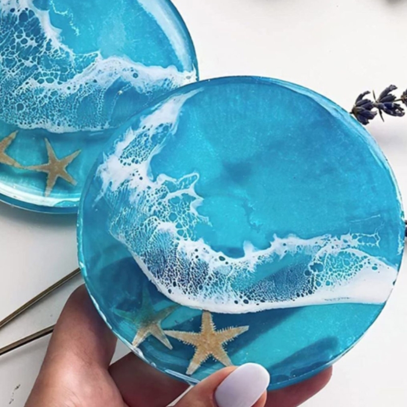ถาดรองแก้วเรซินรูปร่างทรงกลมถา - Coaster Mold Round บทวิจารณ์และราคา