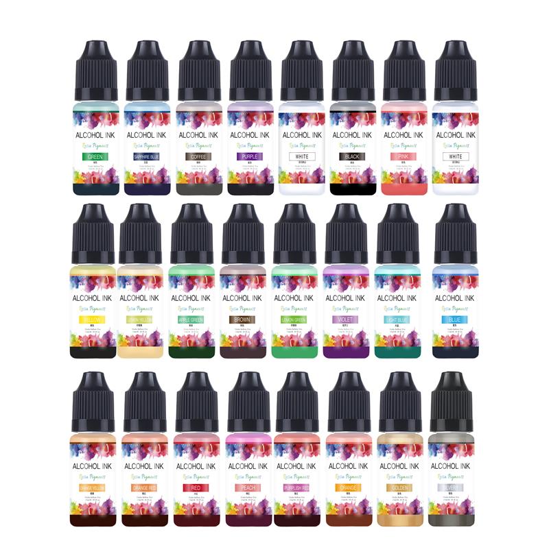 10มล./ขวด22สีแอลกอฮอล์หมึกอีพ็ - Resin Dye Alcohol บทวิจารณ์และราคา