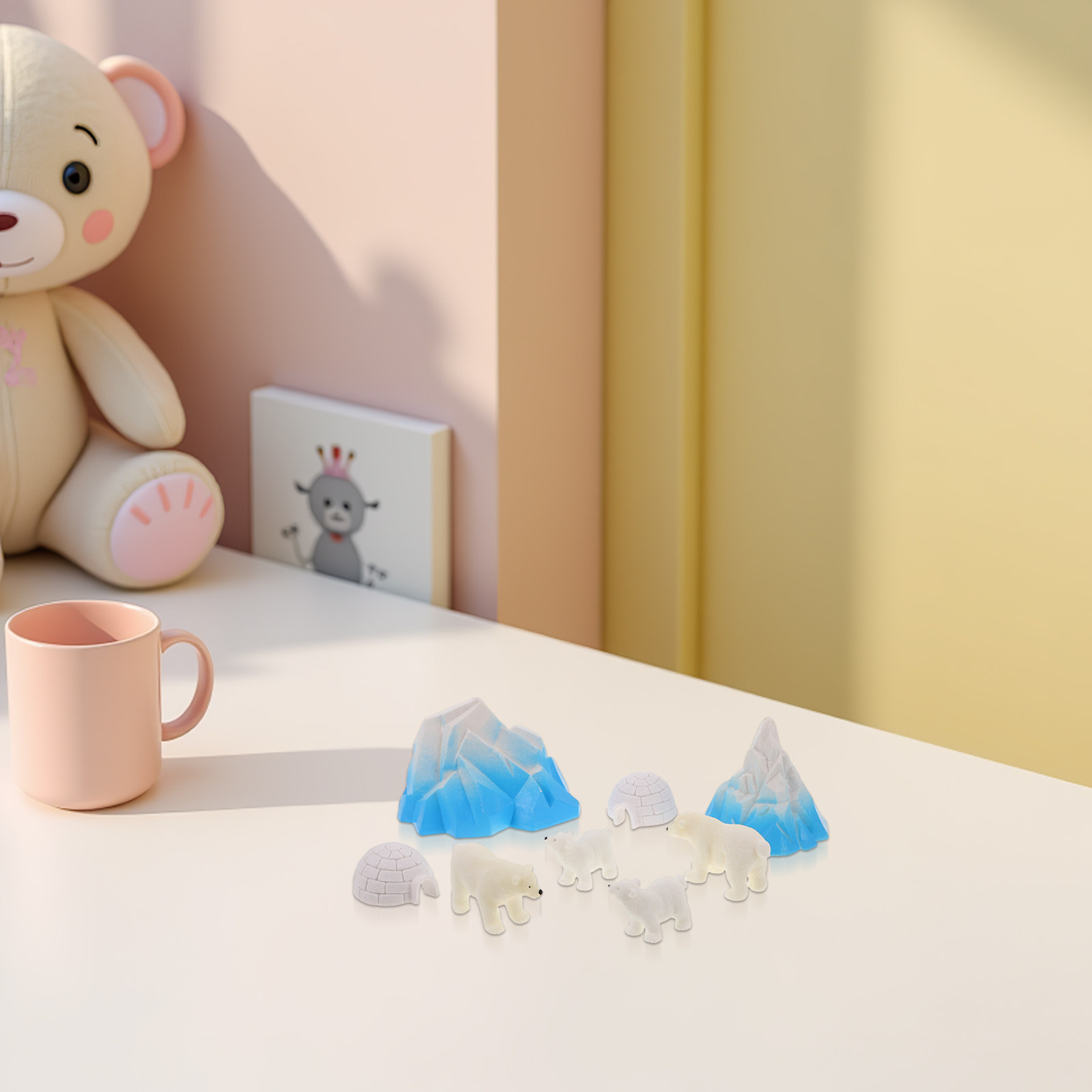 8 ชิ้น โมเดลหมีขั้วโลกเรซินขนา - Crafting Resin บทวิจารณ์และราคา