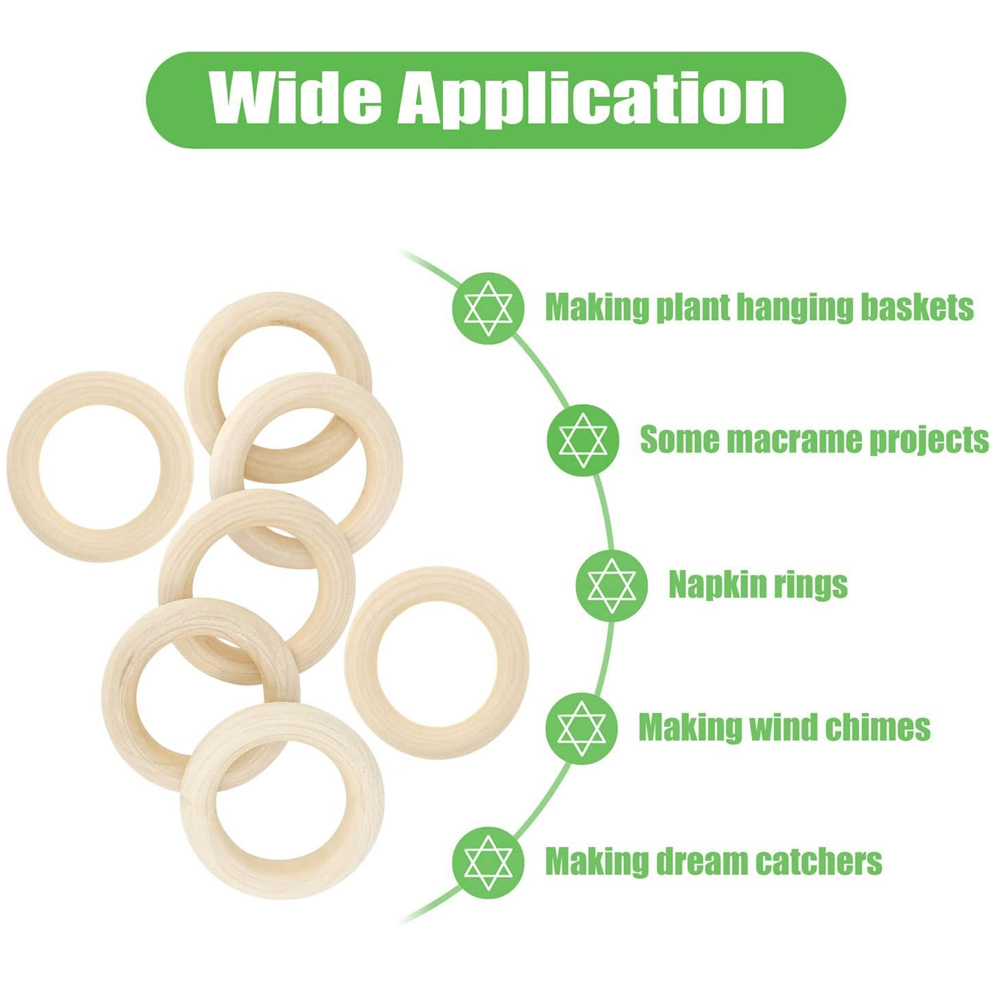 แหวนไม้สำหรับงานฝีมือ 20 ชิ้น  - Wood Ring Blank บทวิจารณ์และราคา