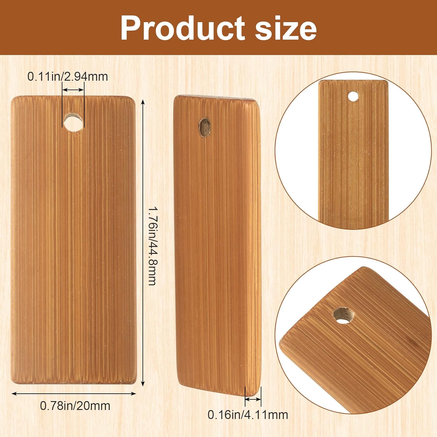 50 ชิ้นไม้ธรรมชาติช่องว่าง 45x - Wood Ring Blank บทวิจารณ์และราคา