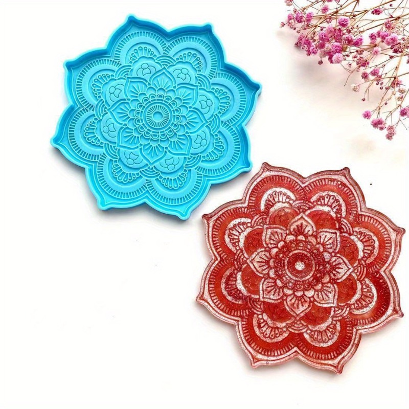 Mandala Coaster แม่พิมพ์ซิลิโค - Resin Craft Ideas บทวิจารณ์และราคา